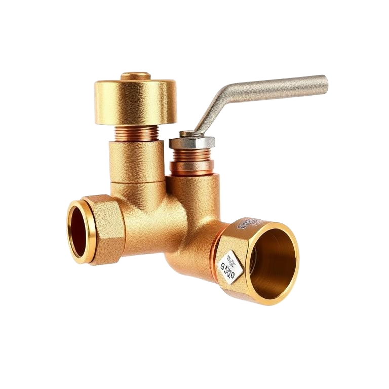 Brass shut-off valve — quality plumbing hardware